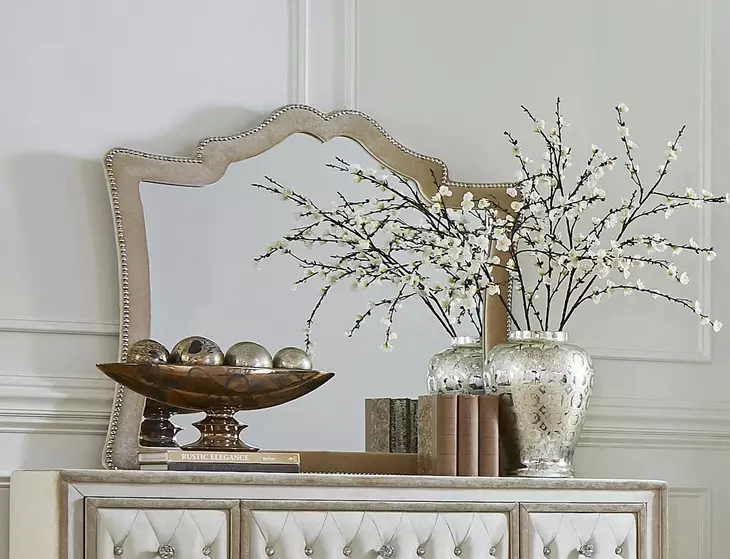 Antonella Ivory And Camel Mirror