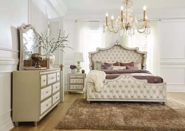 Antonella Ivory And Camel Mirror