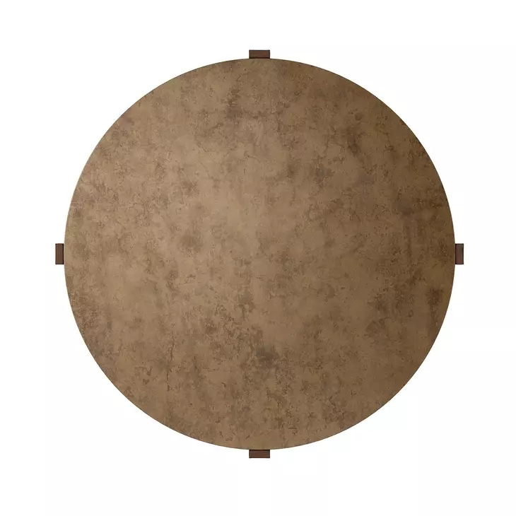 Bingham Antiqued Brass Aluminum Coffee Table