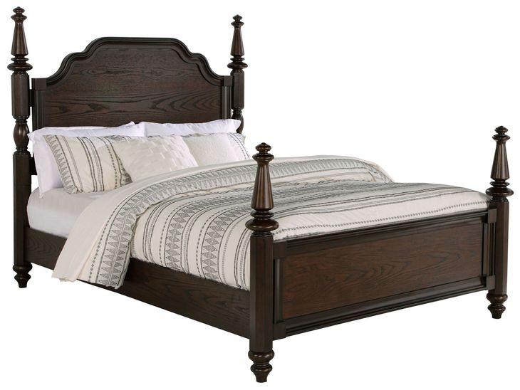Andover Dark Oak California King Poster Bed