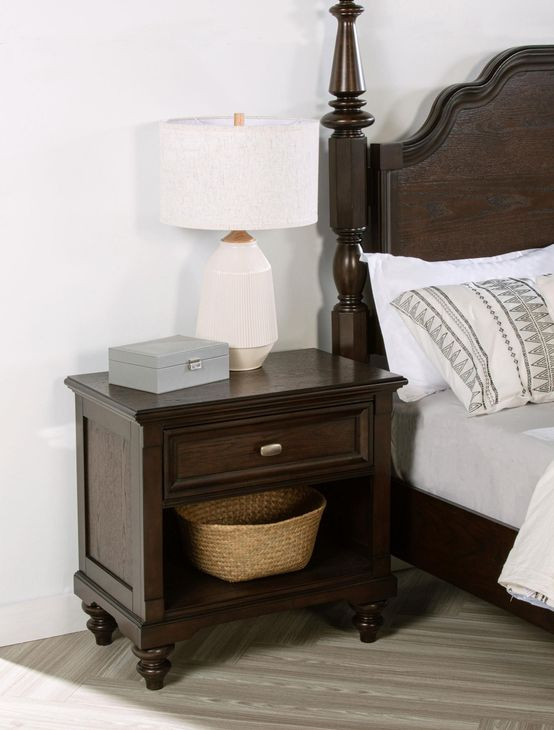 Andover Dark Oak 1 Drawer Nightstand