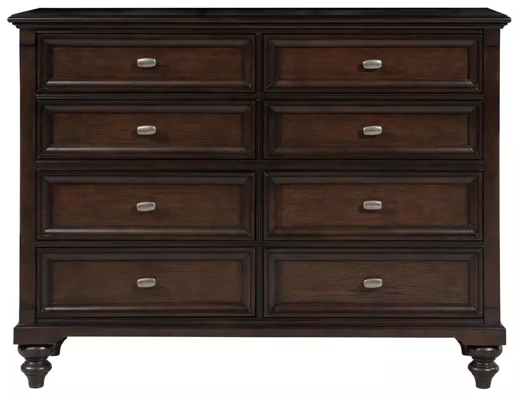 Andover Dark Oak 8 Drawer Dresser