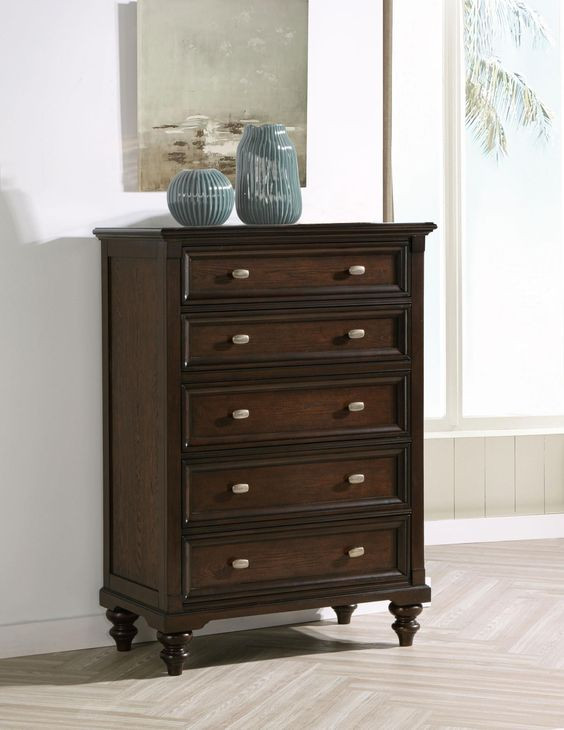 Andover Dark Oak 5 Drawer Chest