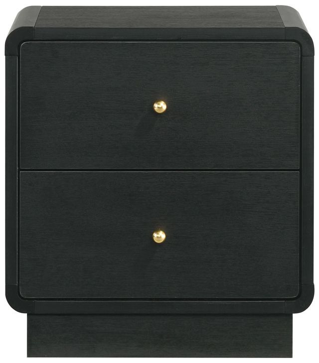 Cavelle Black 2 Drawer Nightstand