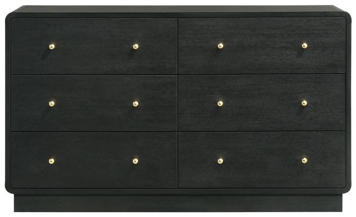 Cavelle Black 6 Drawer Dresser