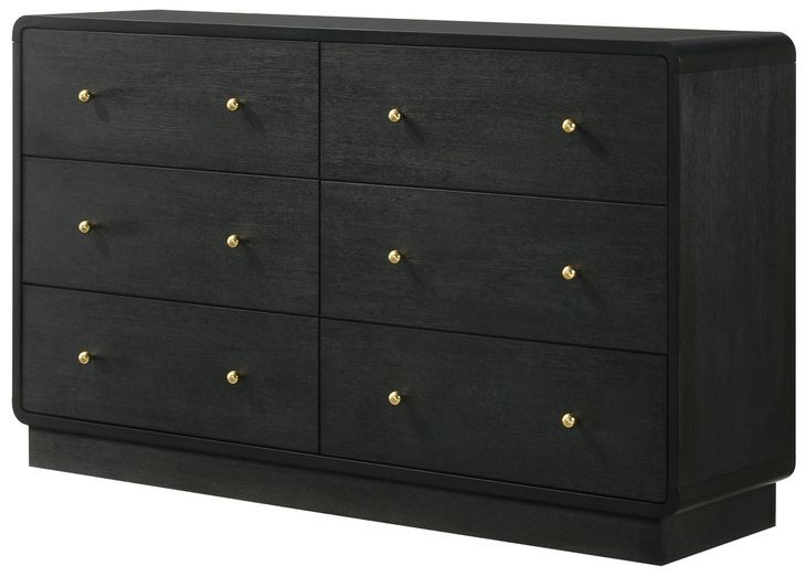 Cavelle Black 6 Drawer Dresser From Coaster Furniture | Coleman Furniture