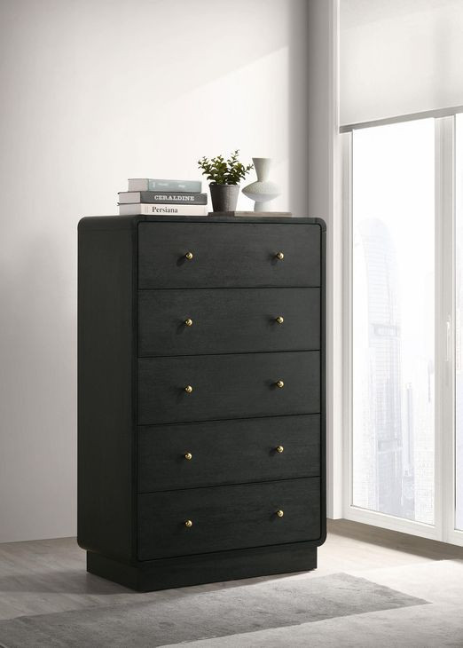 Cavelle Black 5 Drawer Chest