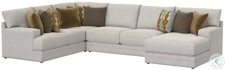 Tori Birch 154" RAF Sectional with Ottoman
