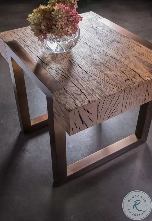 Signature Designs Honey Brown And Bronze Canto End Table