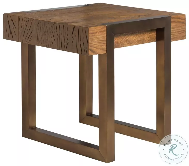 Signature Designs Honey Brown And Bronze Canto End Table