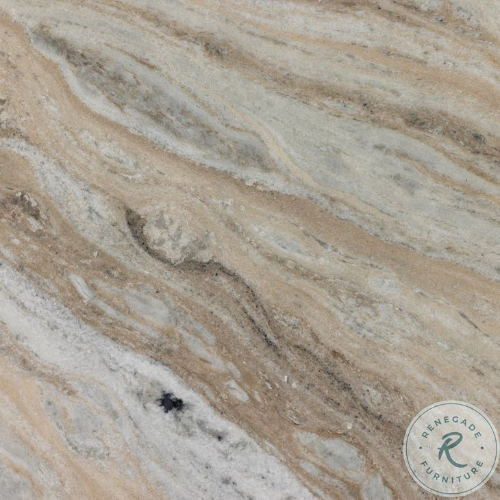 Corbett Creamy Taupe Marble Small Round Coffee Table