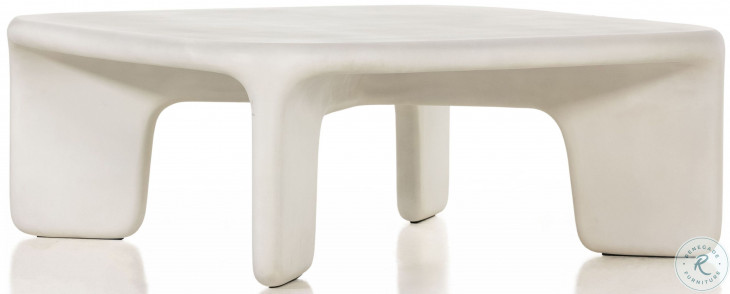 Dante White Concrete Coffee Table from Four Hands | Coleman Furniture