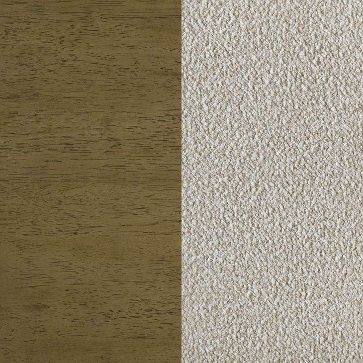 Amsbury Nutmeg and Beige California King Upholstered Panel Bed