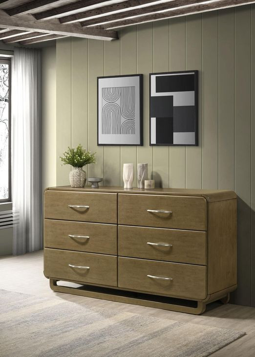 Amsbury Nutmeg 6 Drawer Dresser