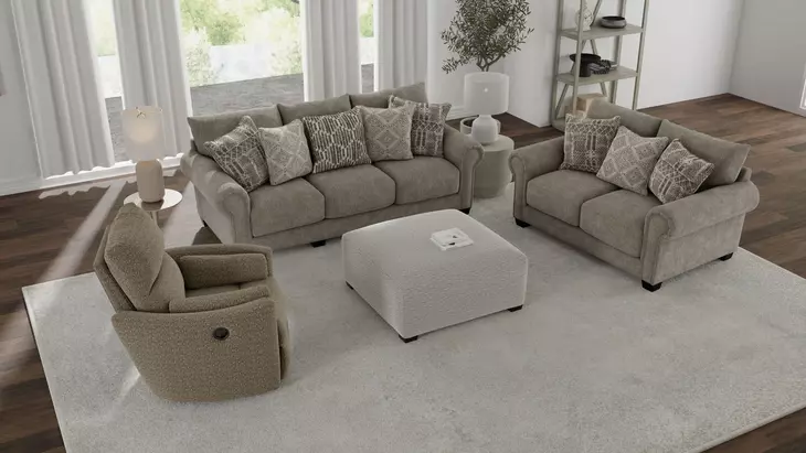 Barrett Stone Swivel Glider Recliner with Pillow