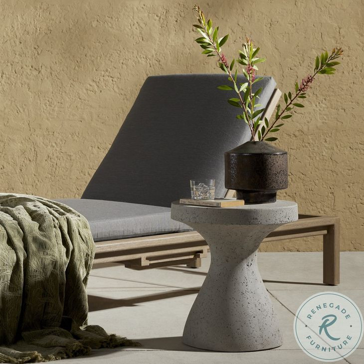 Koda Textured Grey Outdoor Round End Table