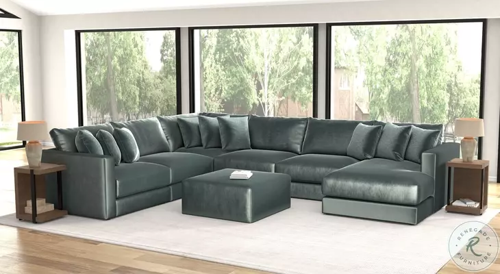 Remington Pine L Shape Sectional With RAF Chaise