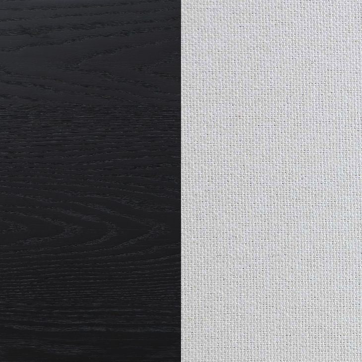 Brookmead Black and Ivory California King Upholstered Panel Bed