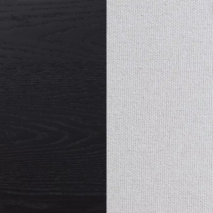 Brookmead Black and Ivory California King Upholstered Panel Bed