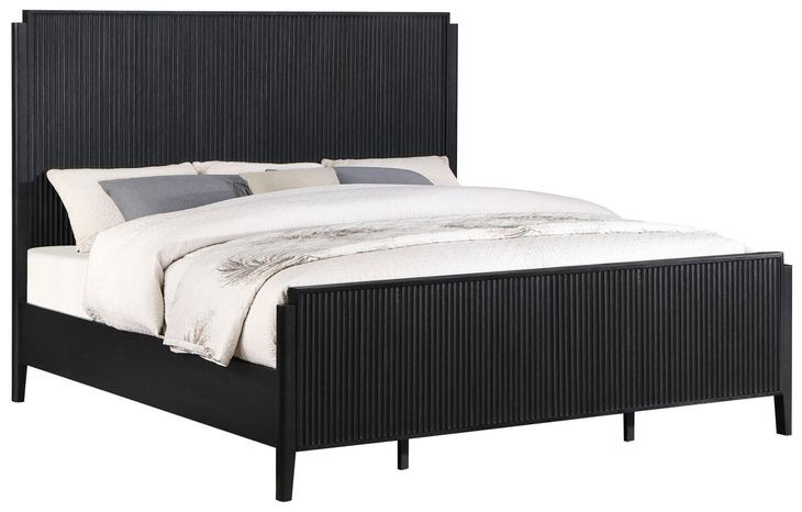 Brookmead Black King Panel Bed