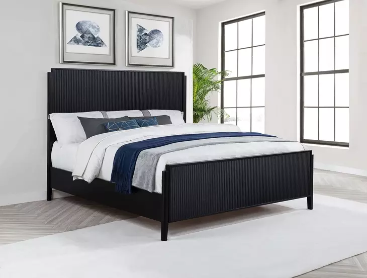 Brookmead Black California King Panel Bed