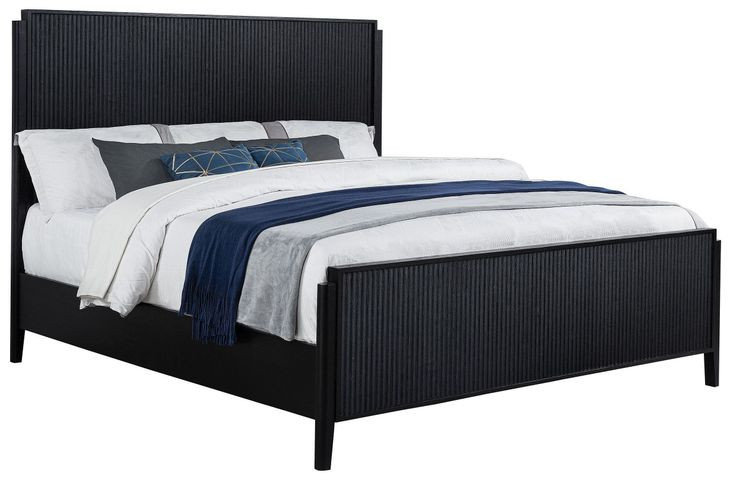 Brookmead Black California King Panel Bed