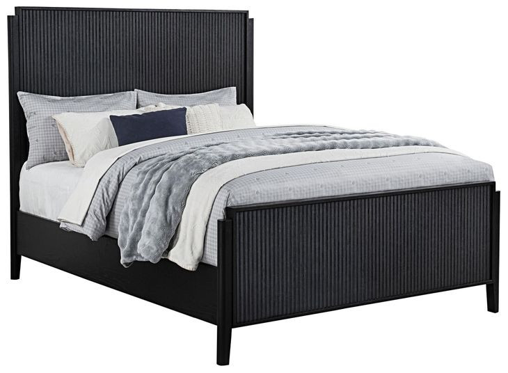 Brookmead Black Queen Panel Bed