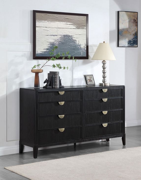 Brookmead Black 8 Drawer Dresser