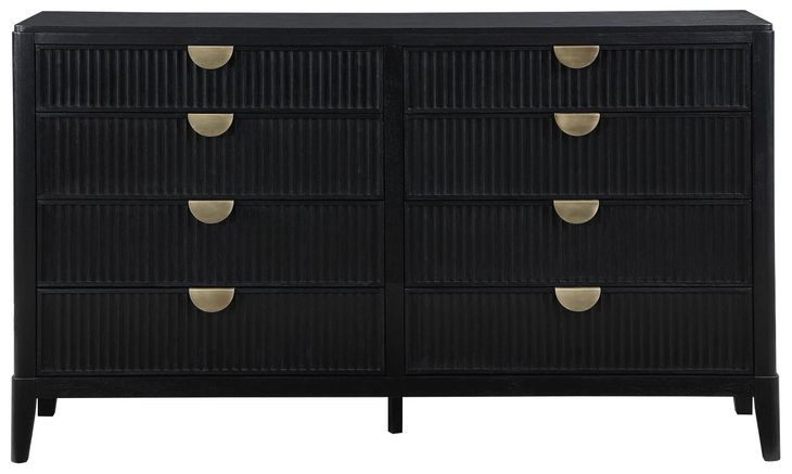 Brookmead Black 8 Drawer Dresser