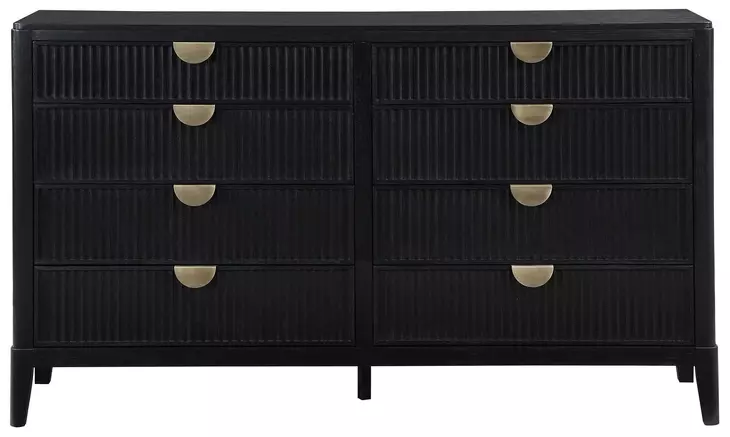 Brookmead Black 8 Drawer Dresser
