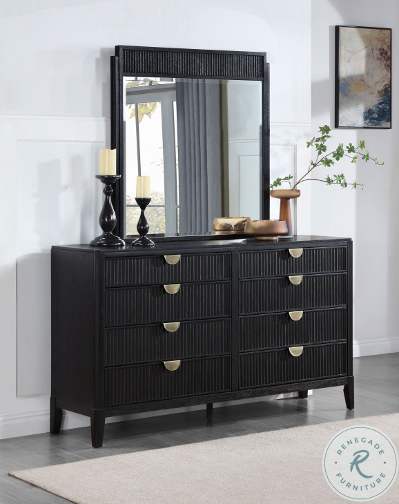 Brookmead Black 8 Drawer Dresser with Mirror From Coaster Furniture ...