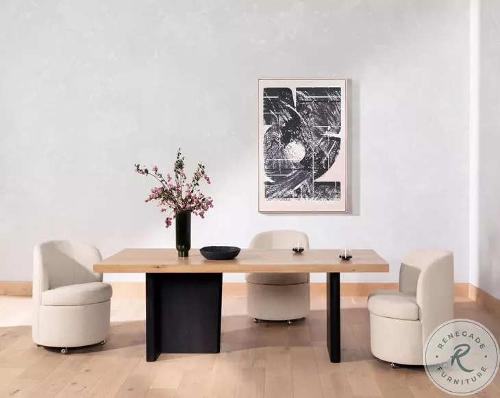 Gloria Hampton Cream Performance Fabric Dining Chair