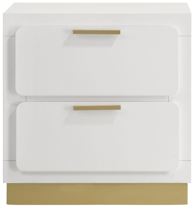 Caraway White 2 Drawer Nightstand