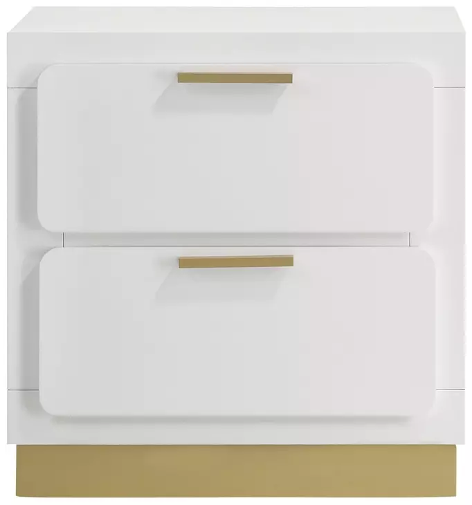 Caraway White 2 Drawer Nightstand