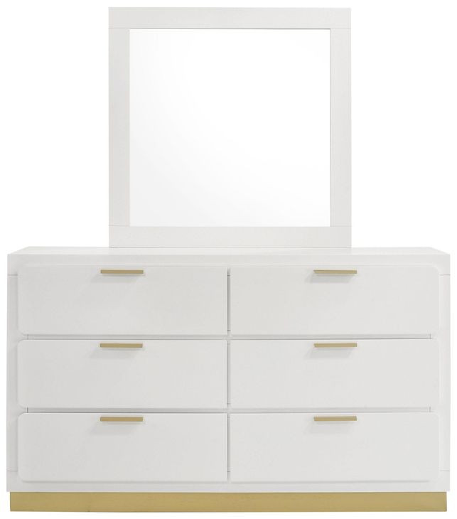 Caraway White 6 Drawer Dresser with Mirror