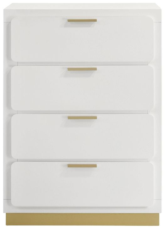 Caraway White 4 Drawer Chest