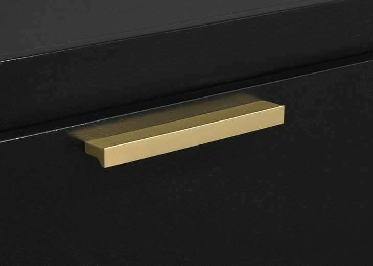 Caraway Black 6 Drawer Dresser with Mirror