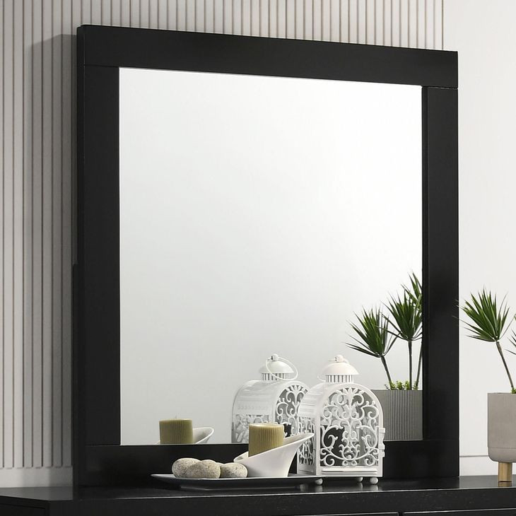 Caraway Black Dresser Mirror