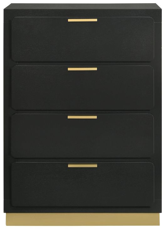 Caraway Black 4 Drawer Chest