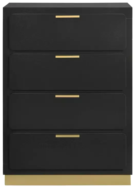 Caraway Black 4 Drawer Chest