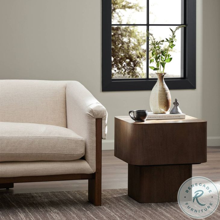 Blanco Warm Umber Burl Square End Table