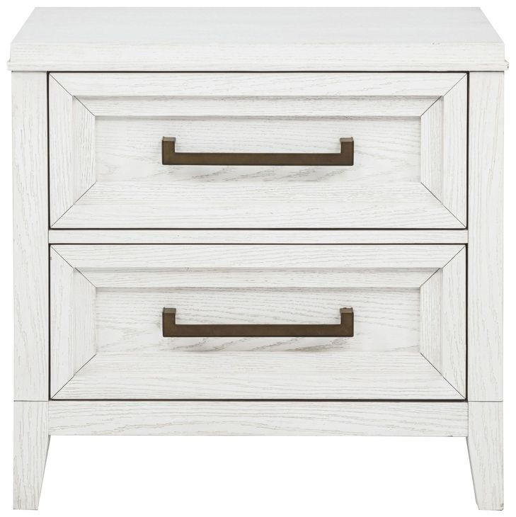 Marielle Distressed White Nightstand