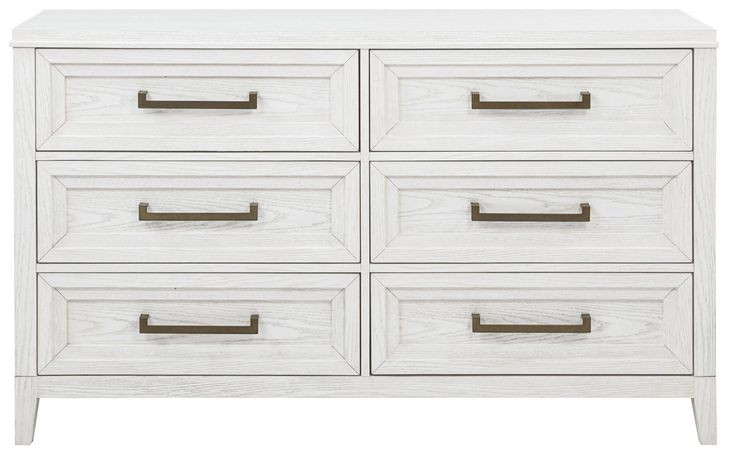 Marielle Distressed White Dresser