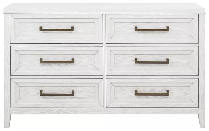 Marielle Distressed White Dresser