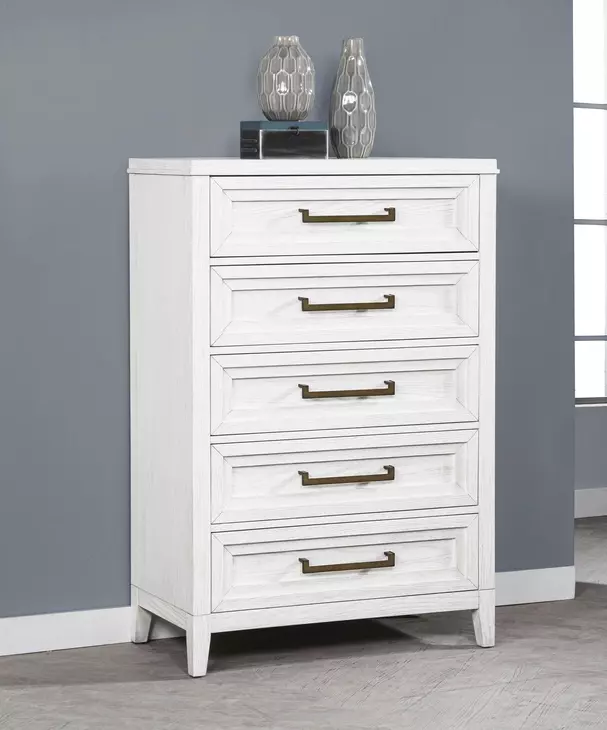 Marielle Distressed White Chest