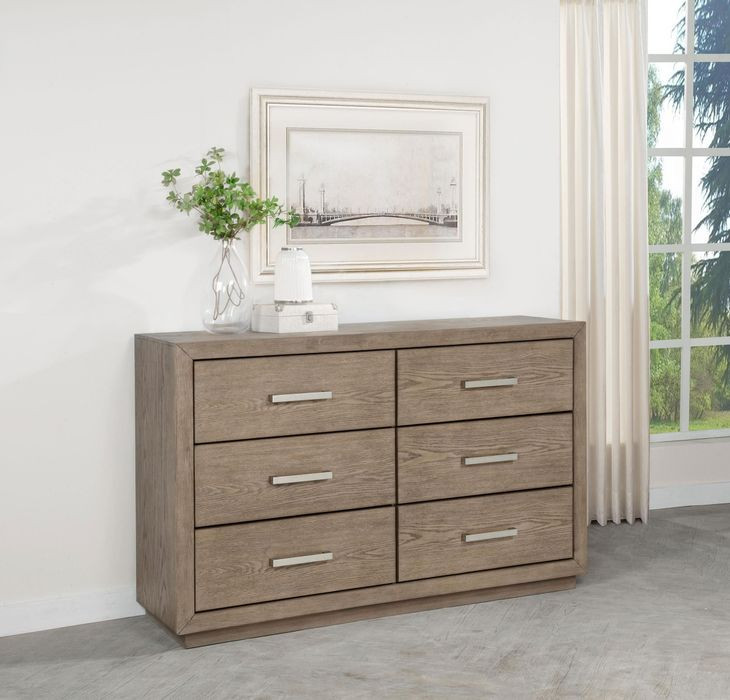 Kenora Barley Brown 6 Drawer Dresser