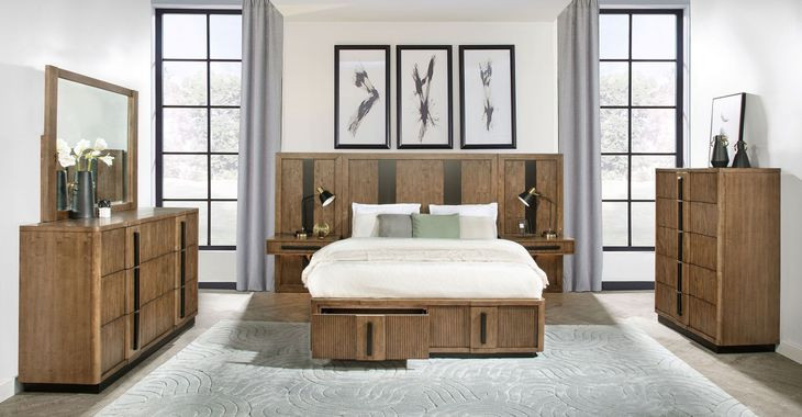 Terrace Ash Brown California King Platform Bed with Storage