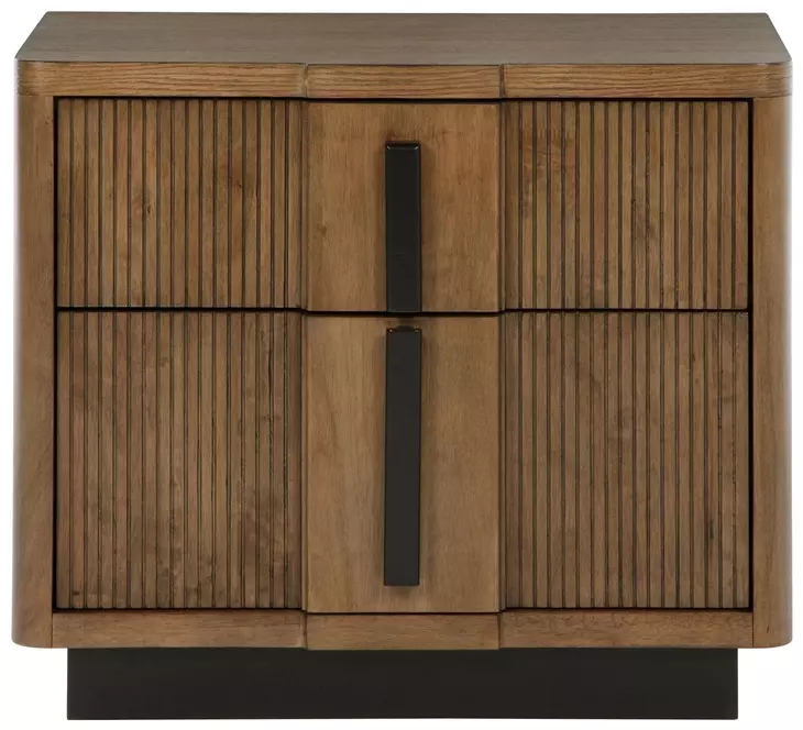 Terrace Ash Brown 2 Drawer Nightstand