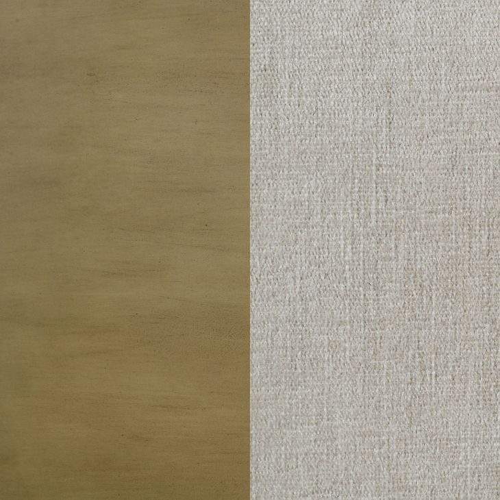 Granada Natural Pine and Beige California King Upholstered Panel Bed