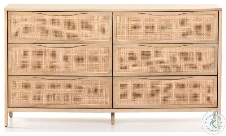 Sydney Natural Mango 6 Drawer Dresser